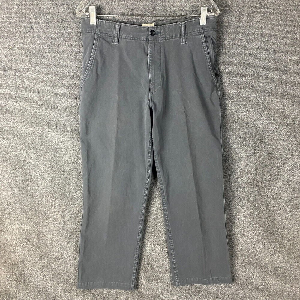 Dockers Chino Pants Men's 31x25 Straight‎ Fit Gray Cotton Blend